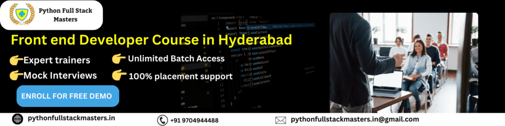 frontend developer course in hyderabad